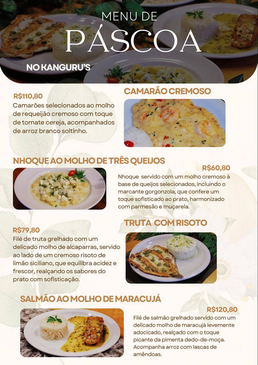 Kanguru's Boliche cardápio