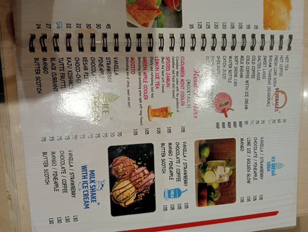 Hira Sweets menu