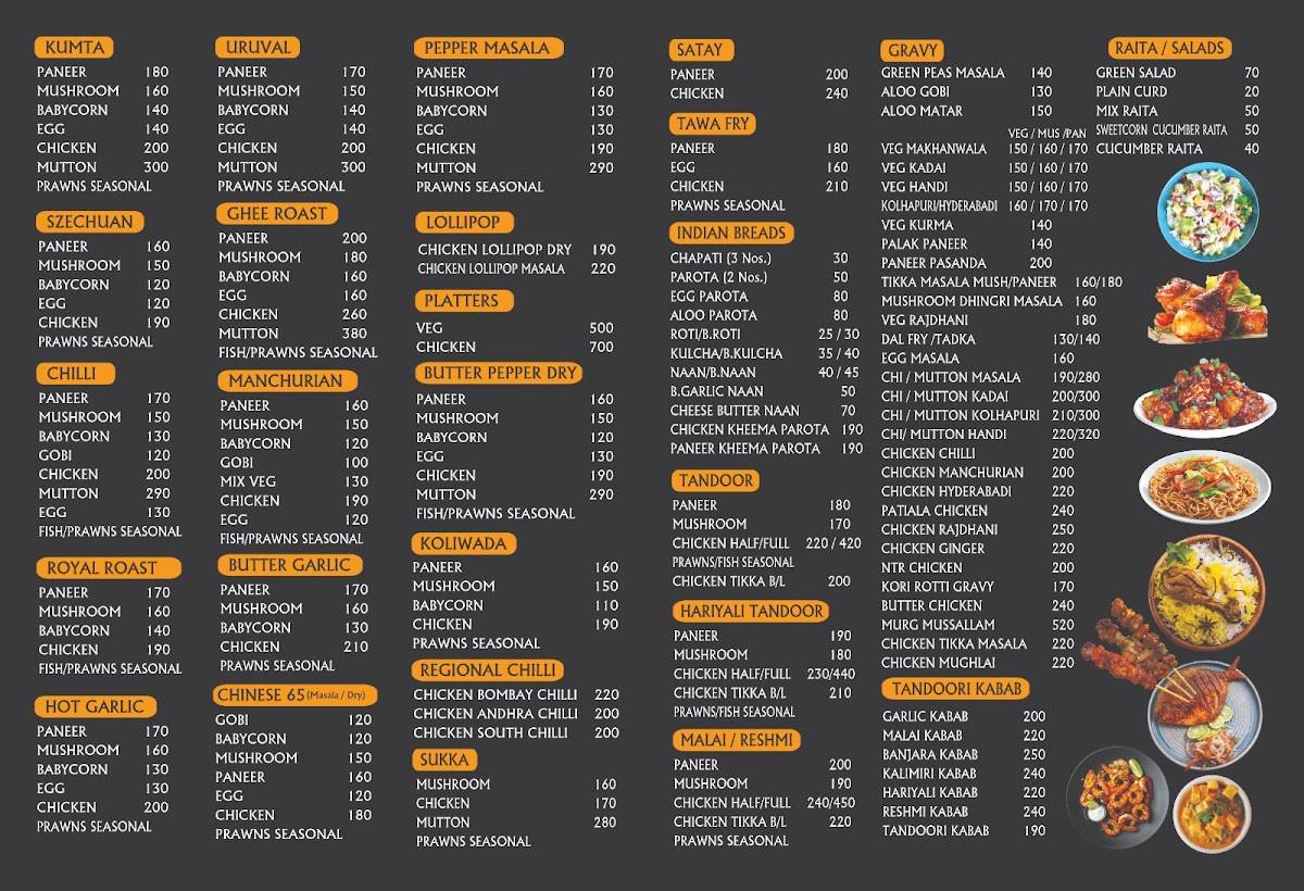 Foodies menu