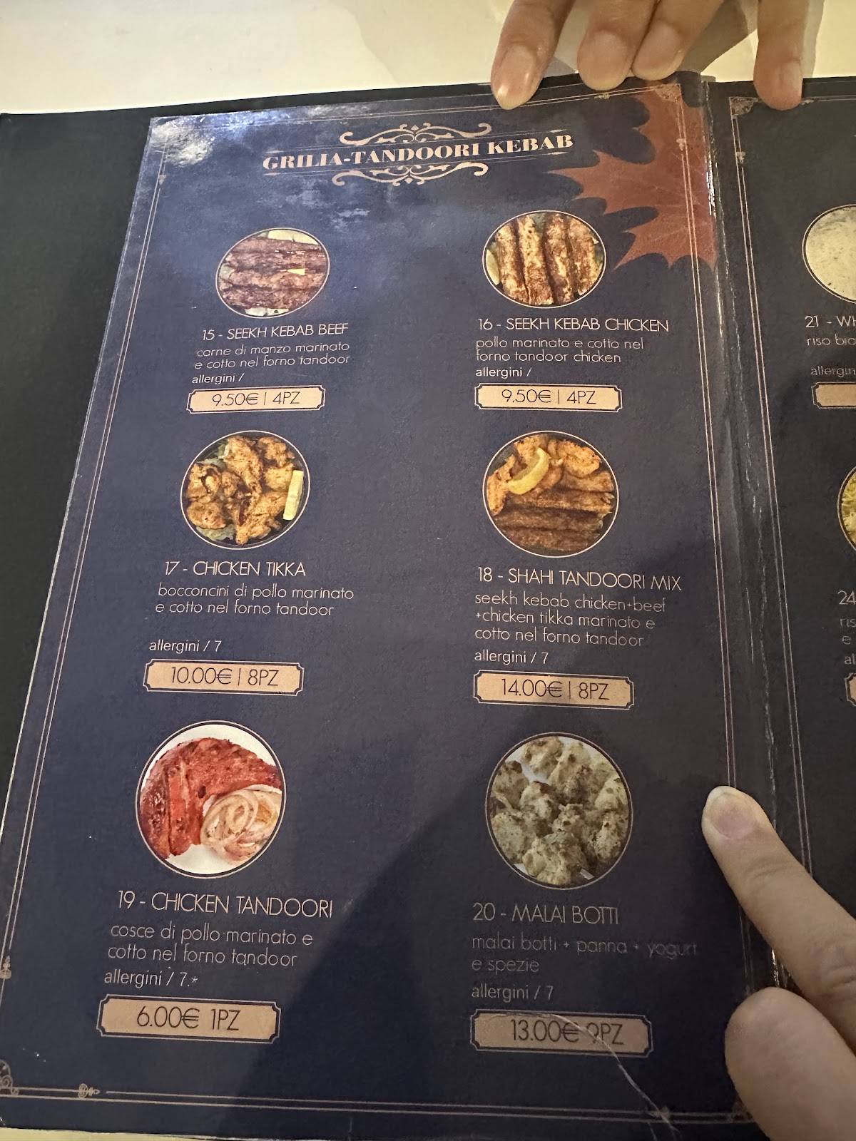 Menu de Kashmir Grill Restaurant