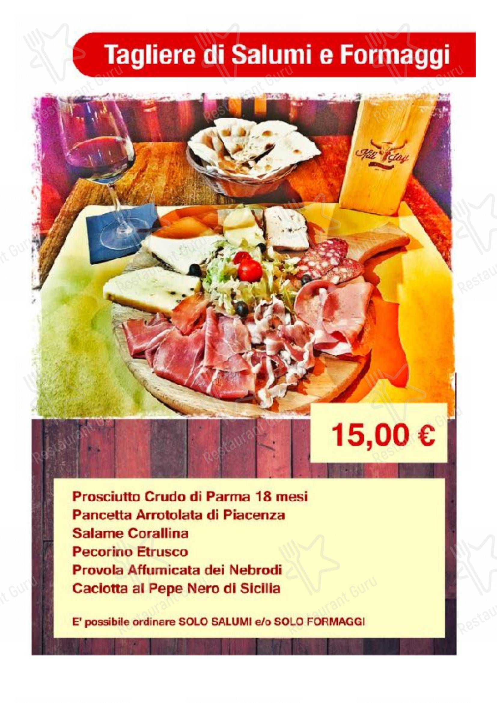 Menu per Kill Joy pub & bar