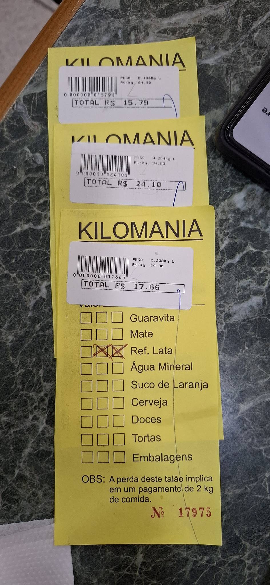 Restaurante Kilomania cardápio