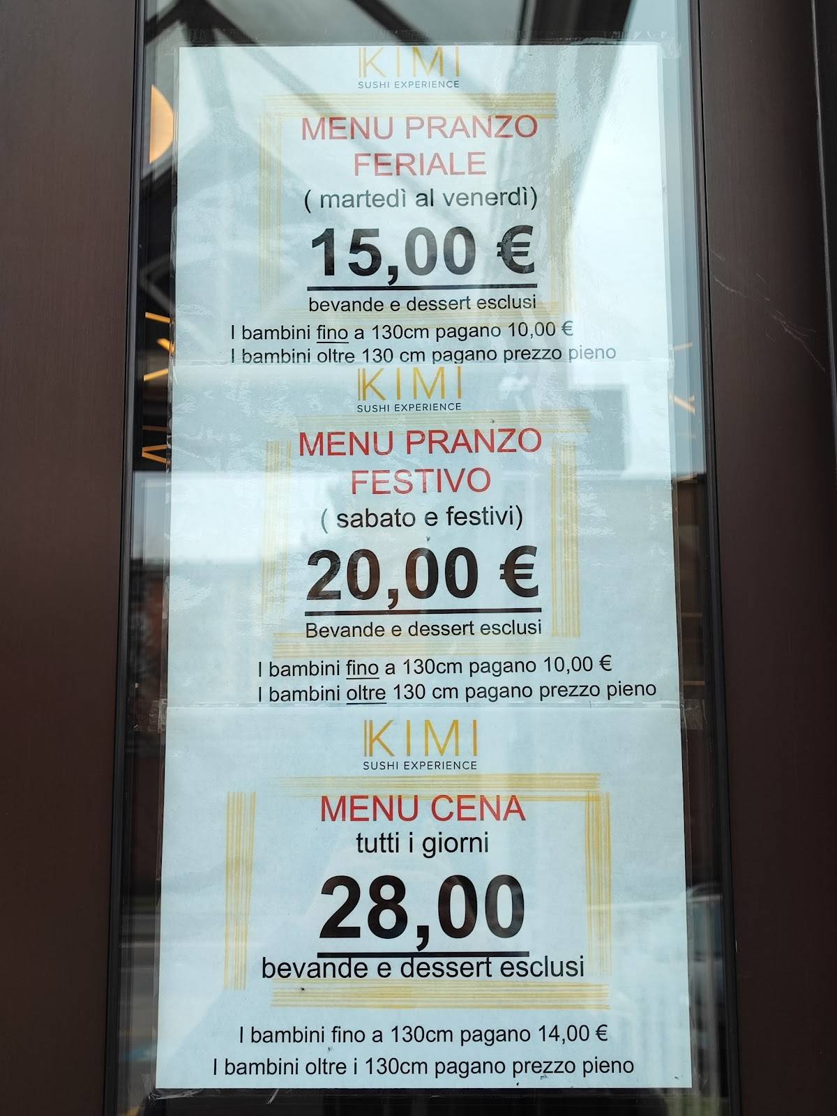Menu di Kimi Restaurant 