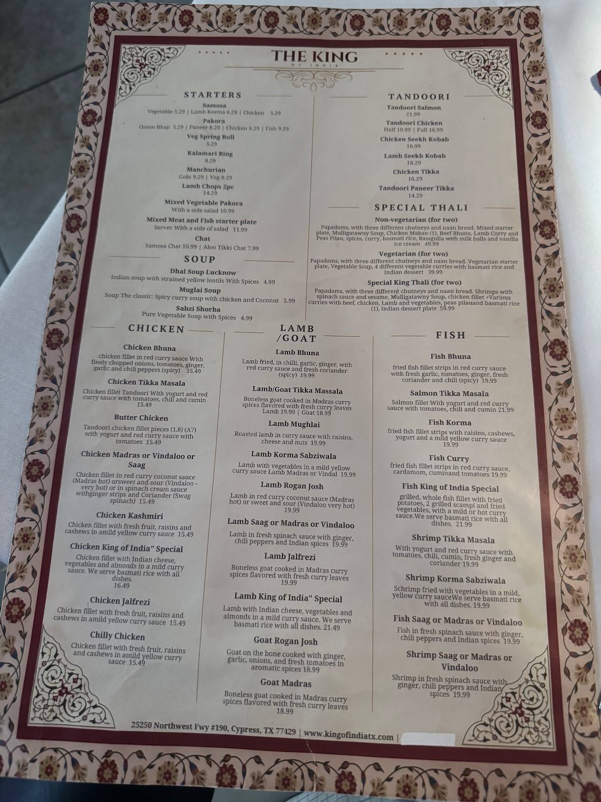 menu-at-king-of-india-restaurant-cypress
