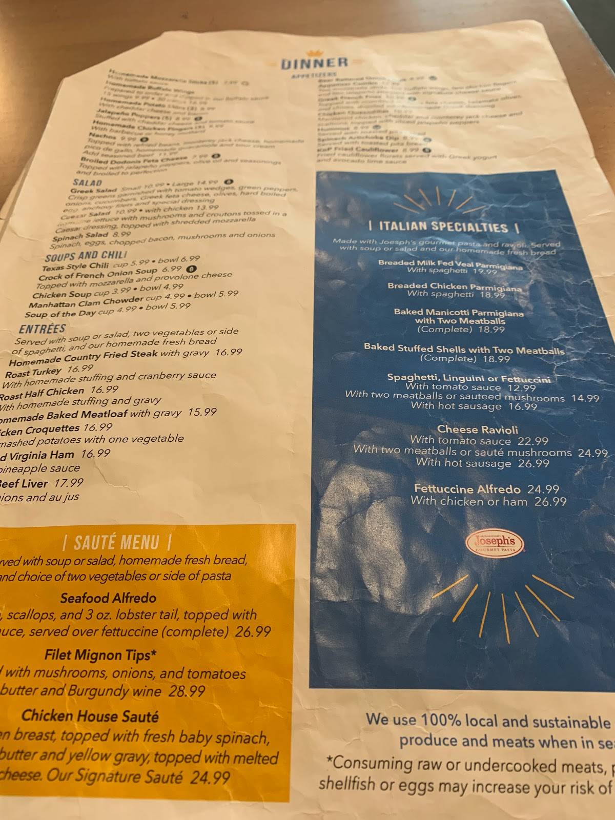 Menu at King of Prussia Diner, Bakery & Bar, King of Prussia