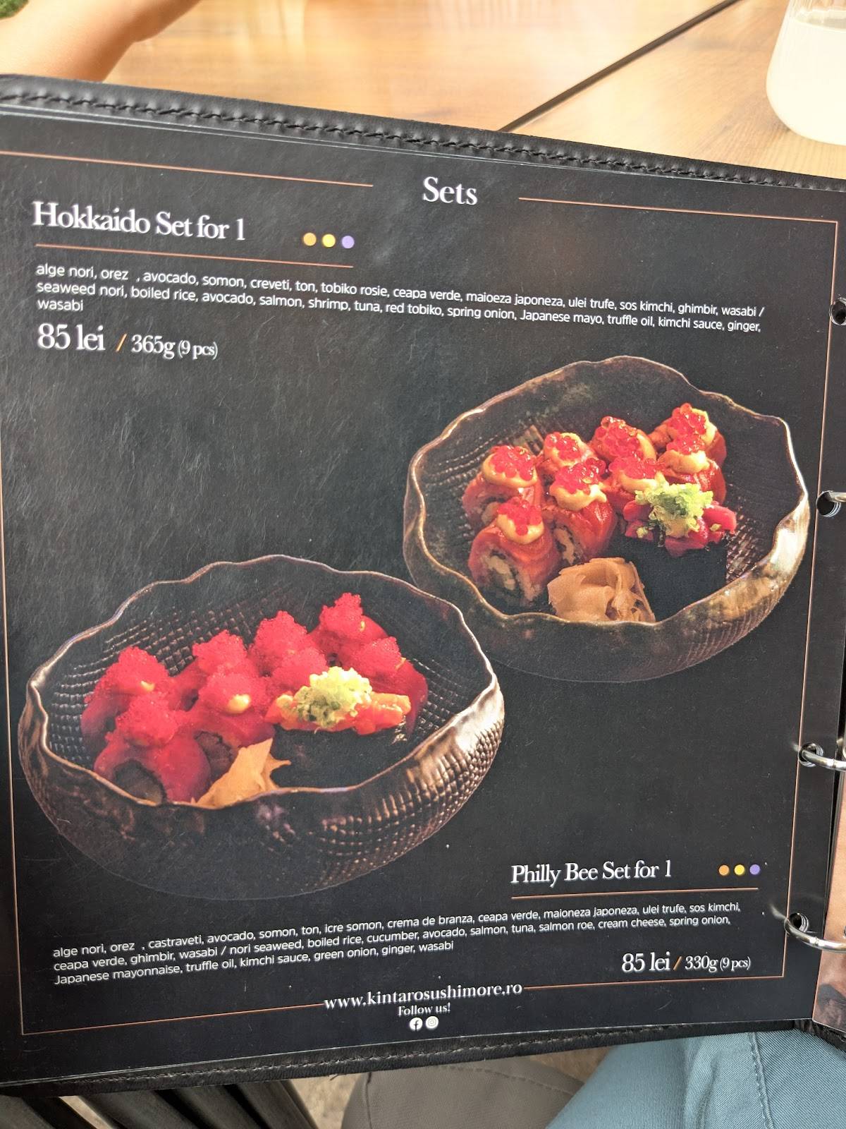 Menu de Kintaro sushi & more