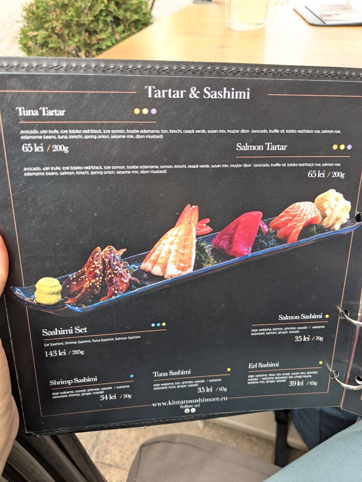 Menu de Kintaro sushi & more