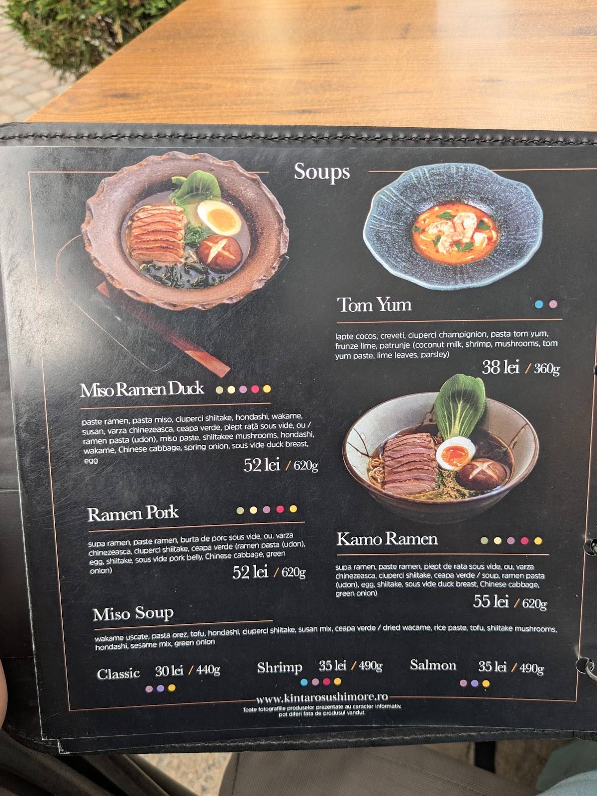 Menu de Kintaro sushi & more