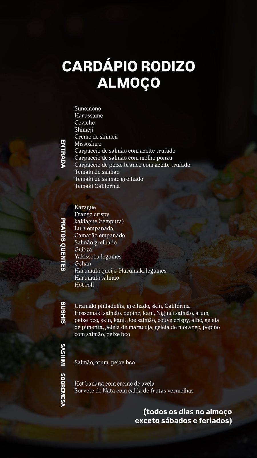 Kobe Sushi Bar - Jundiaí cardápio