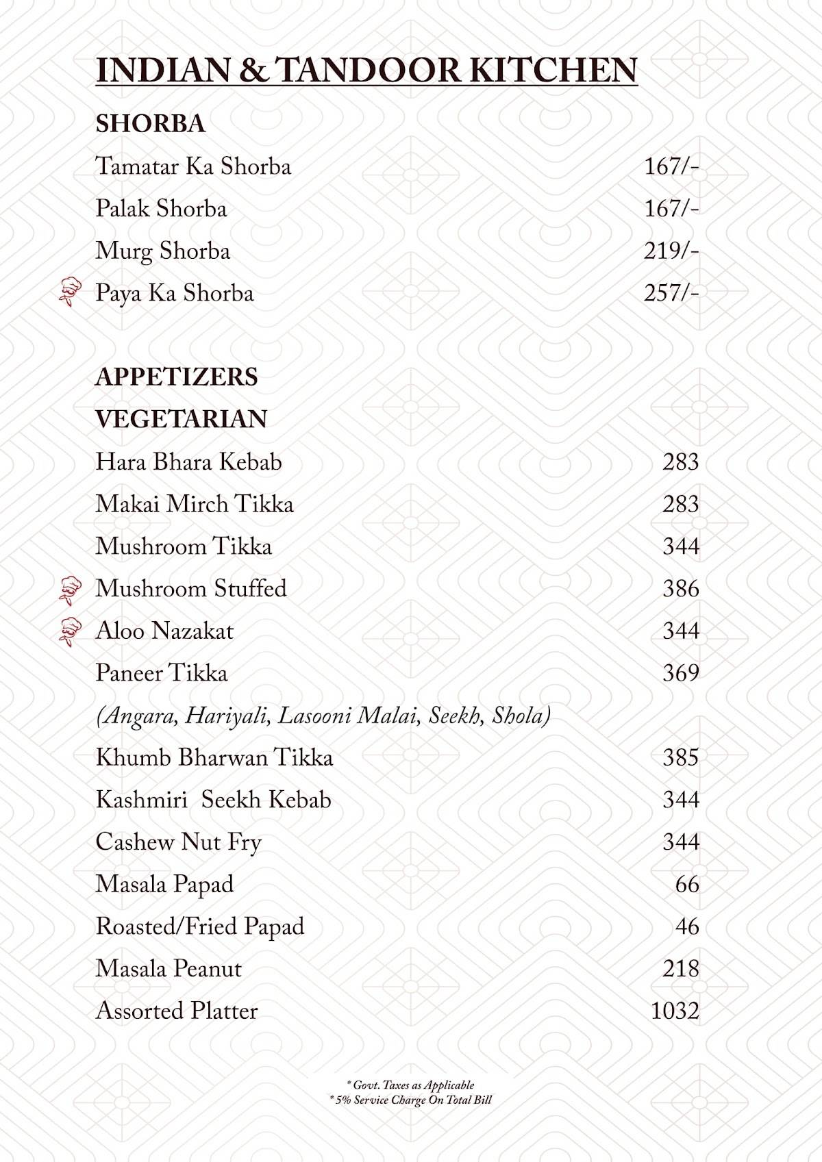 Kokkita Restaurant and Bar menu