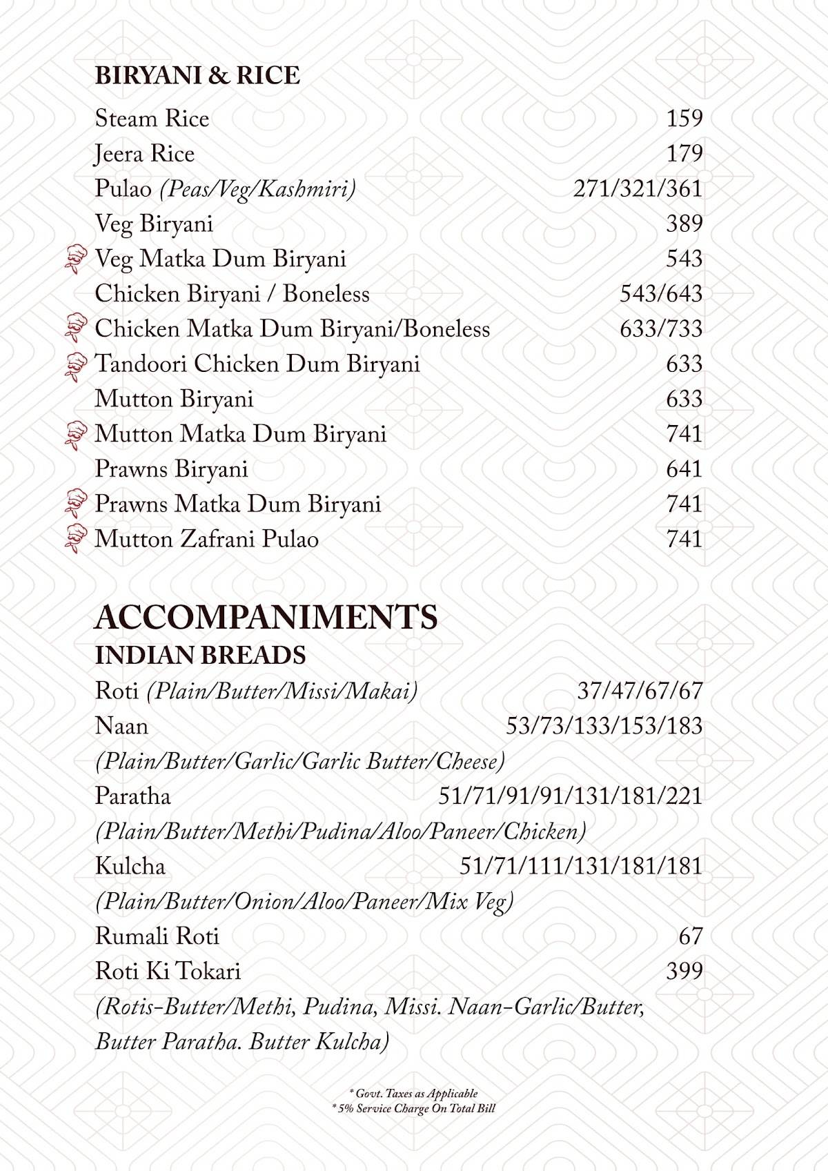 Kokkita Restaurant and Bar menu