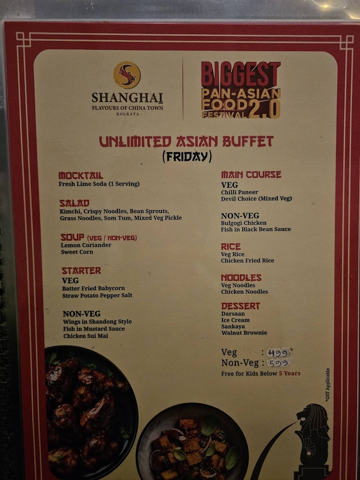 Shanghai - Flavours of China Town (Behala) menu