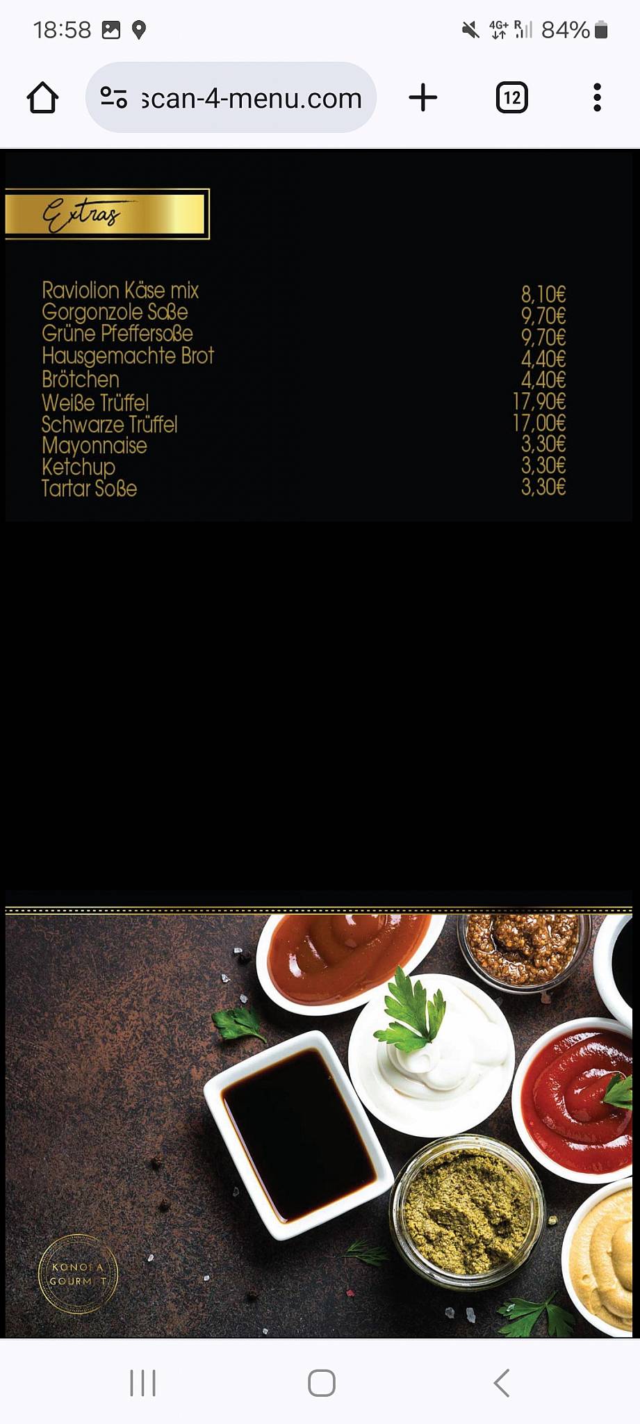 Menu di Konoba Pizzeria Gourmet 