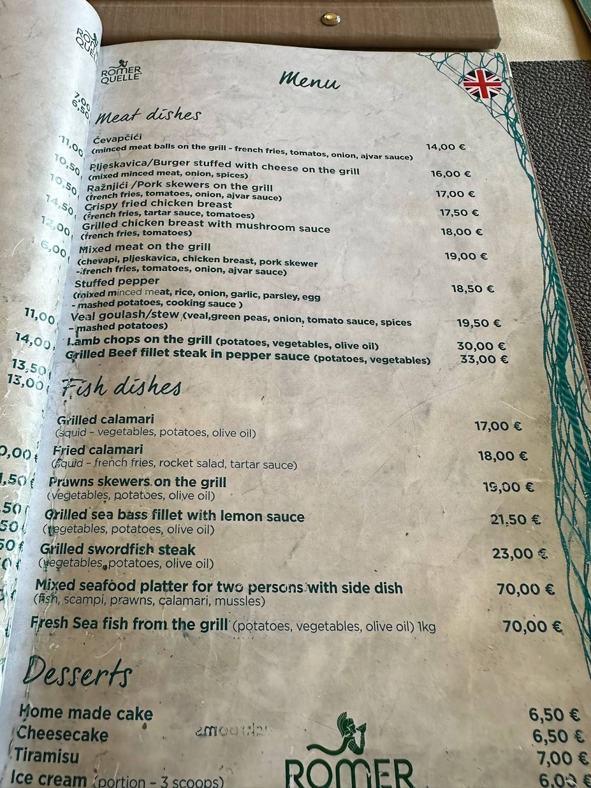 Menu di Konoba Toranj 