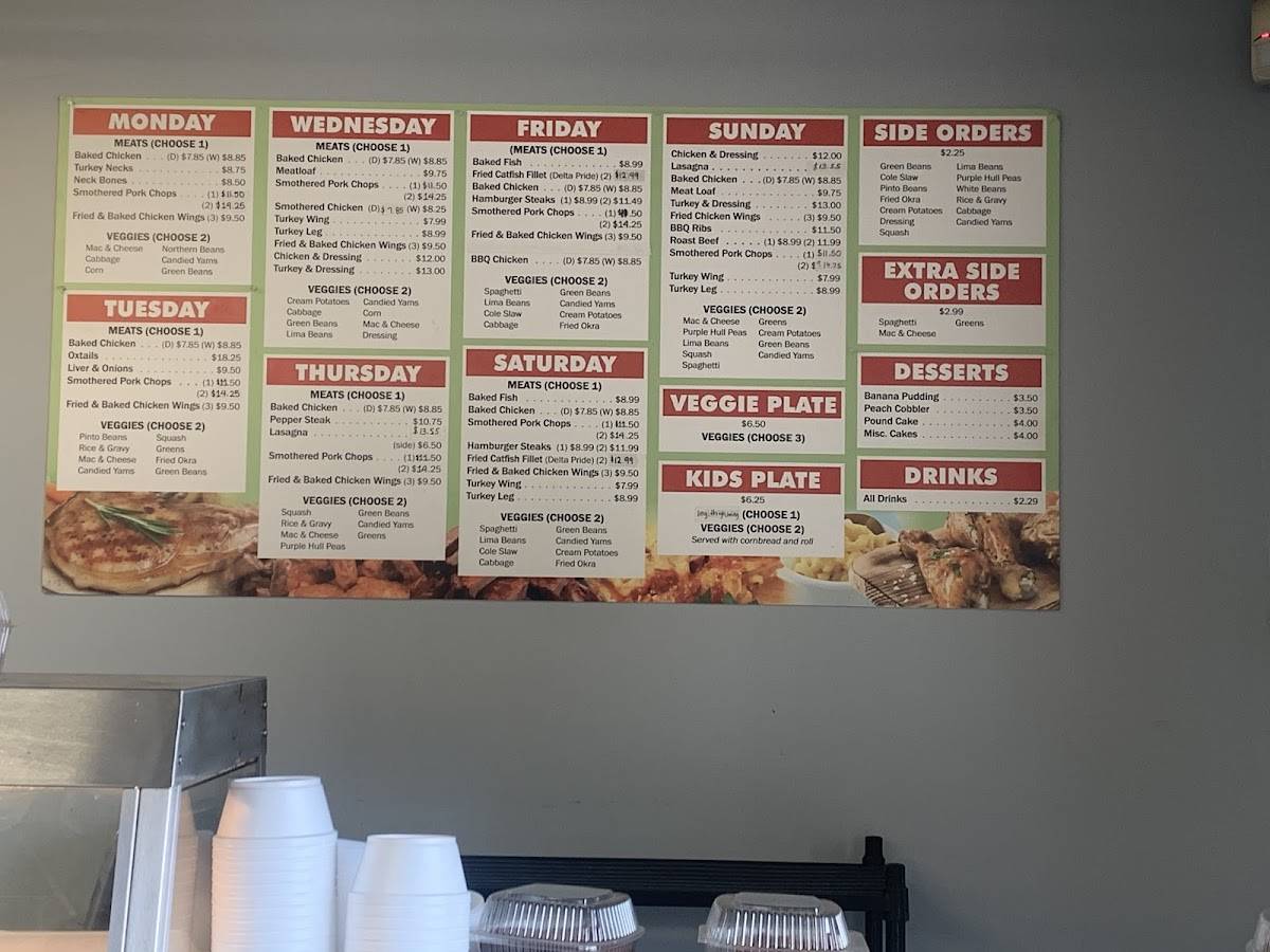 Menu at Kountry Cookin Soul Food Restaurant, Memphis