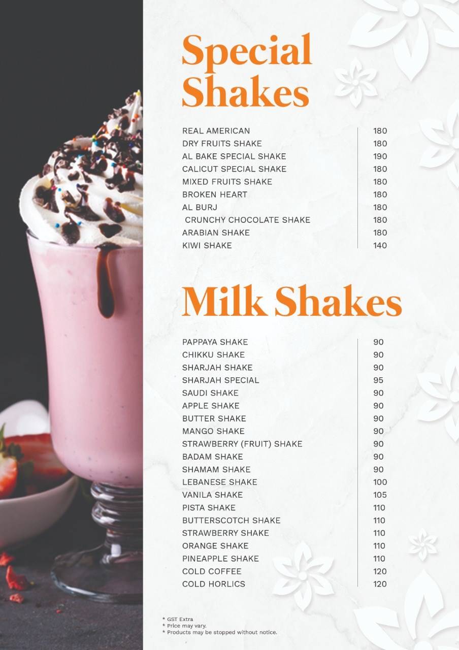 Gazania Indo Arab Restaurant menu