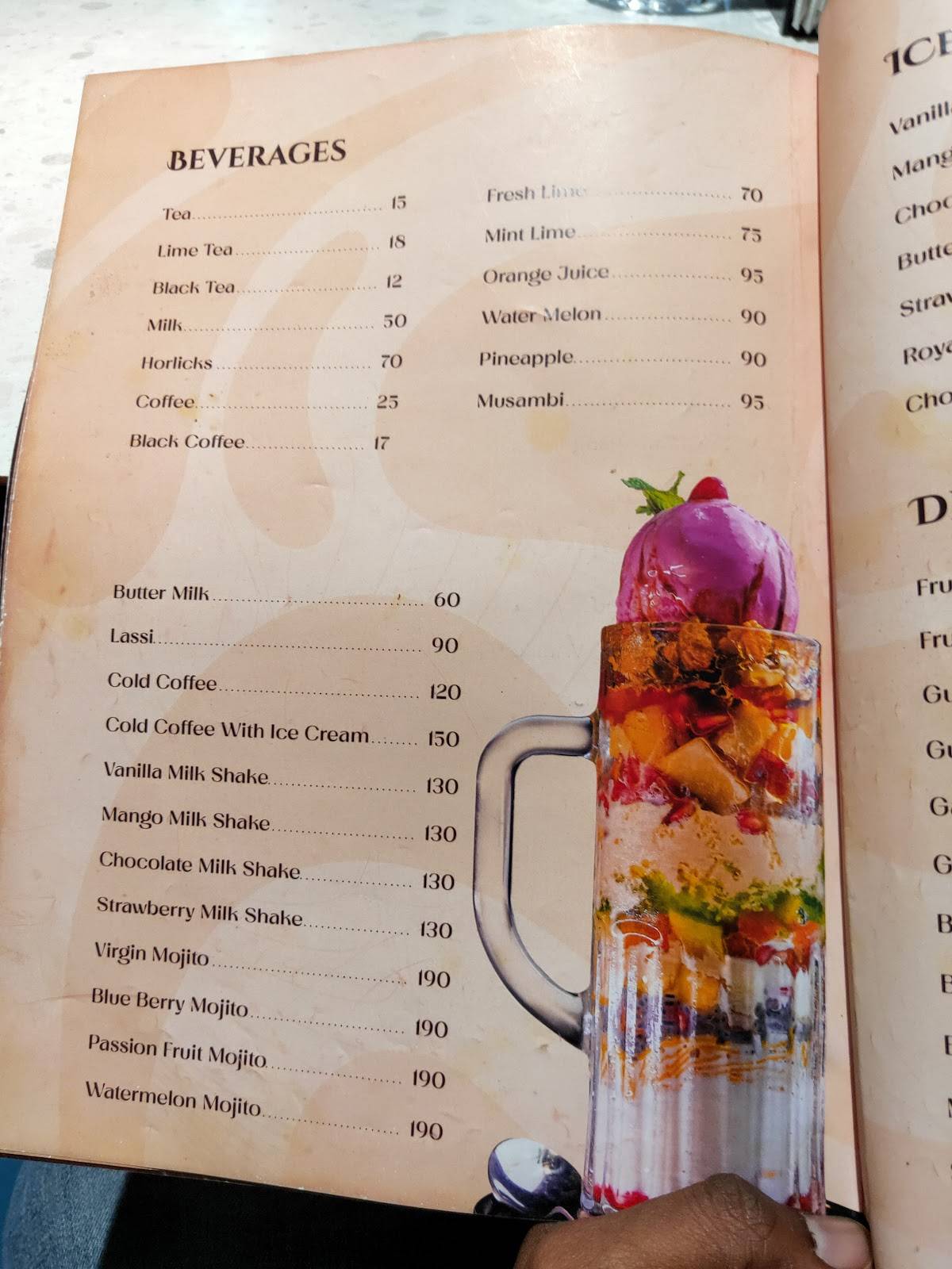 ULSAVAM RESTAURANT menu