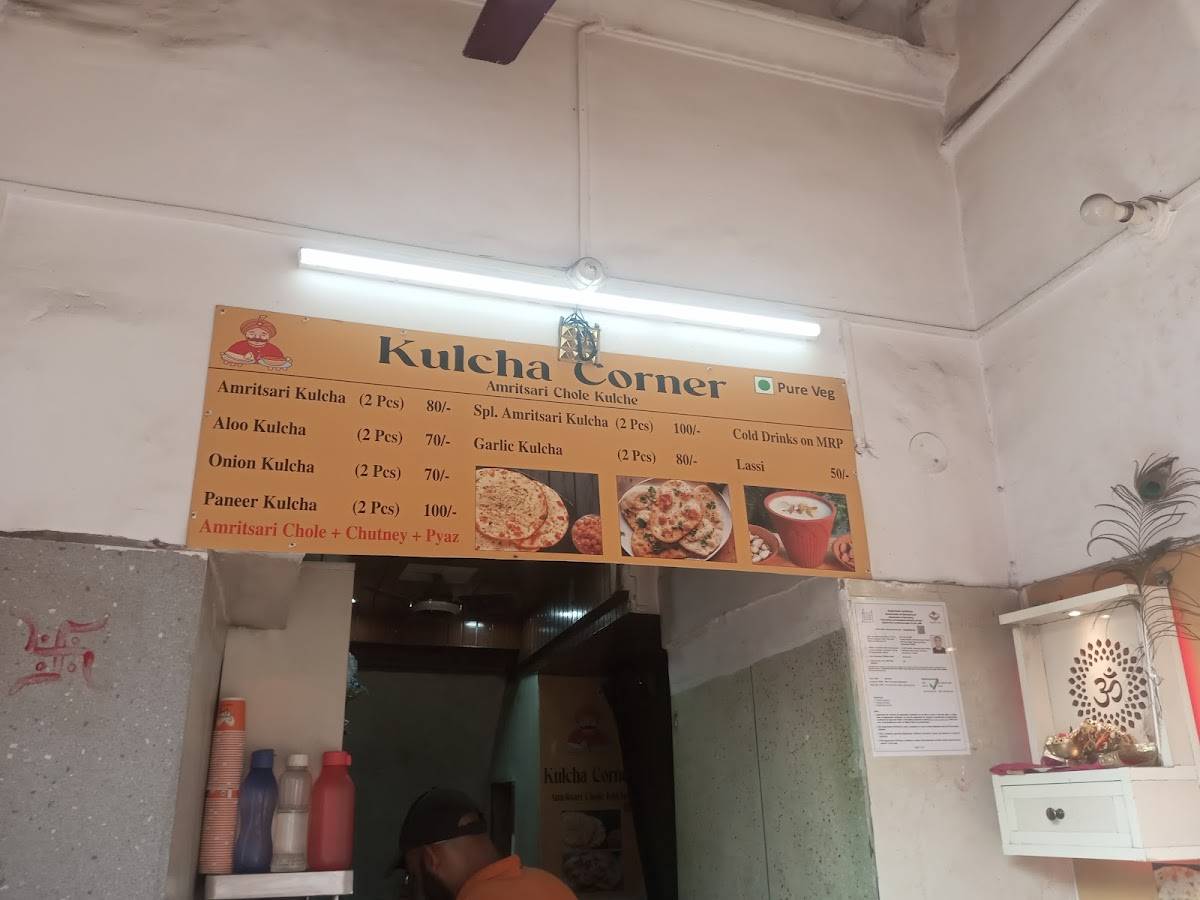 Kulcha Corner menu