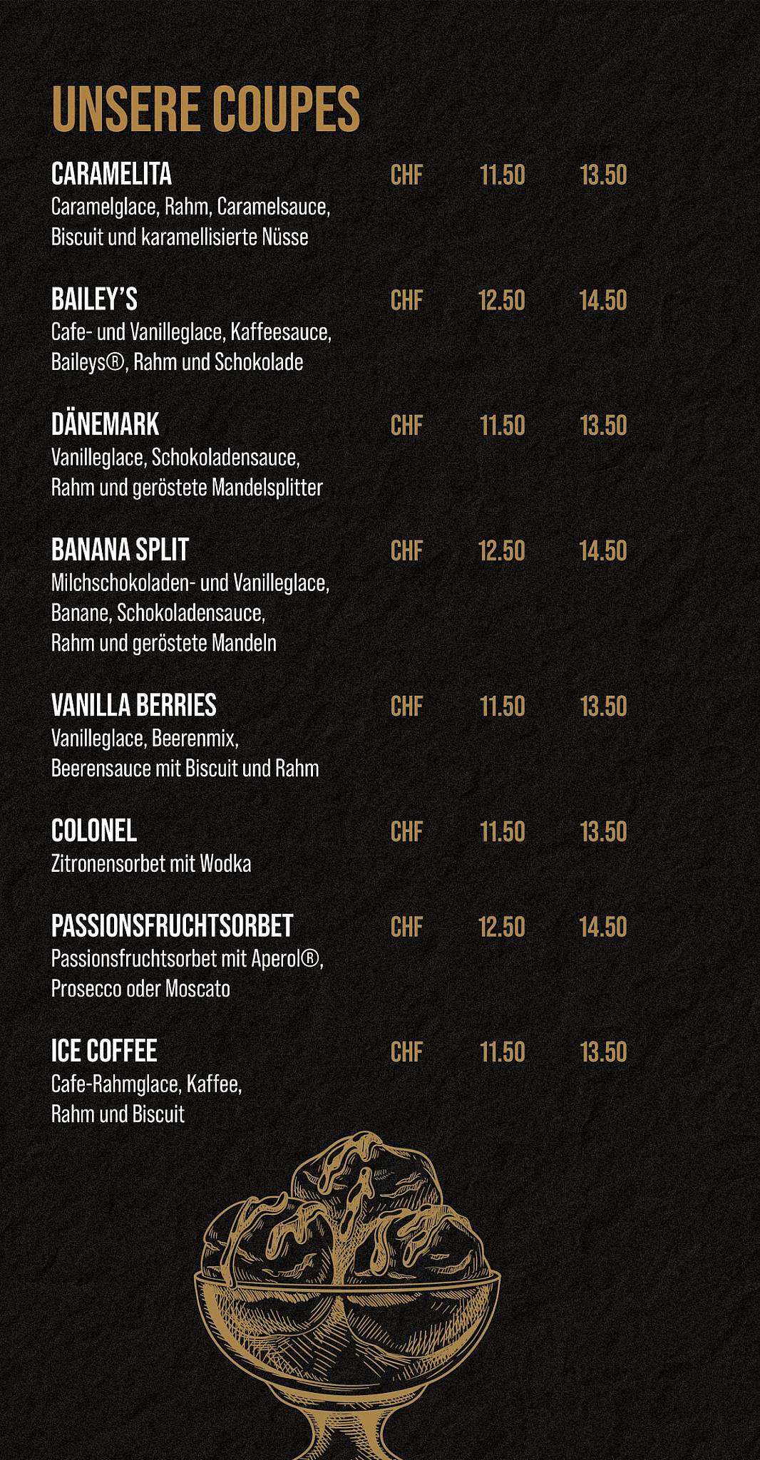 Menu di Kuonimatt Steakhouse & Pizzeria 