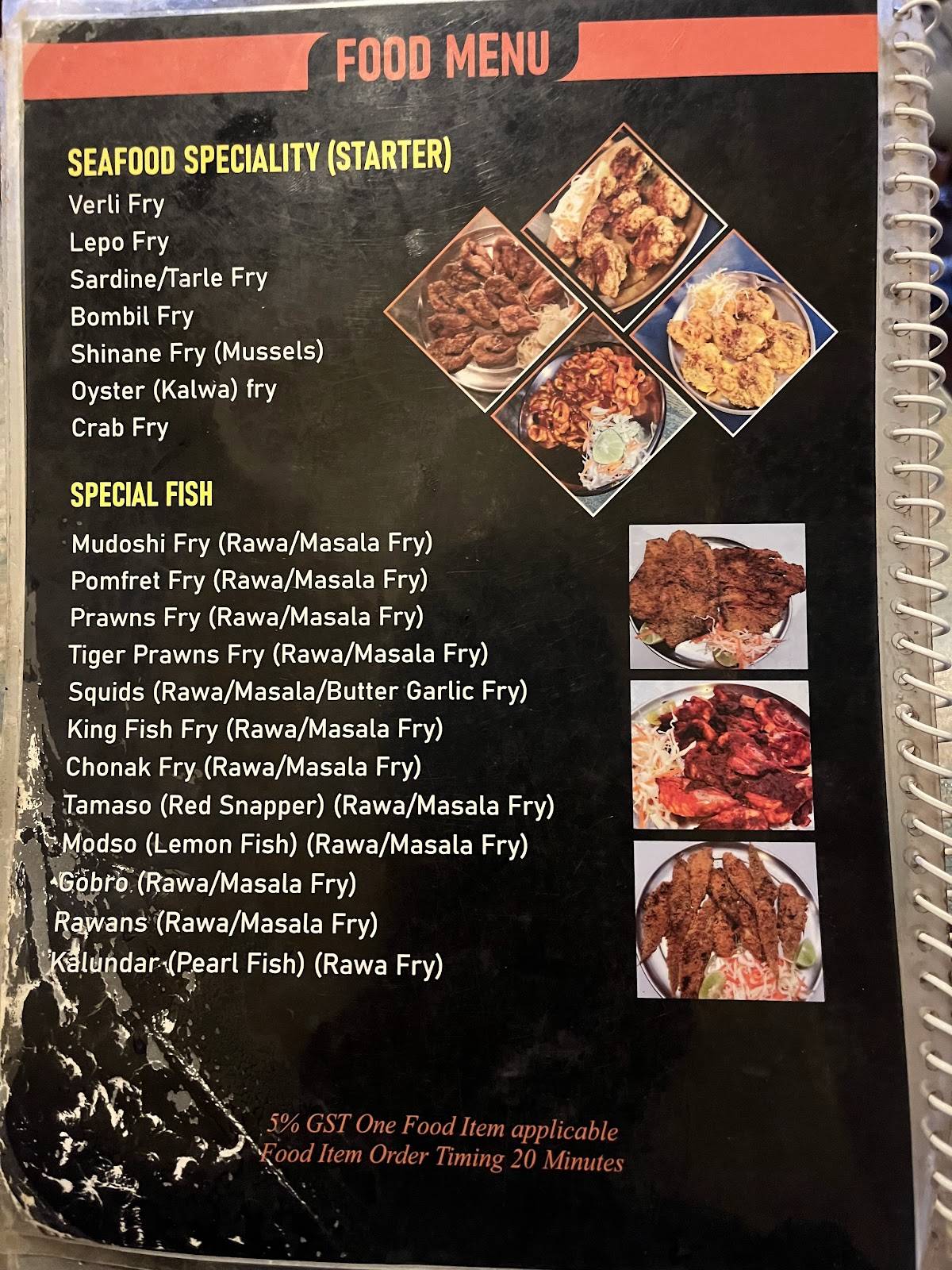 Kuttikar Bar And Restaurant menu