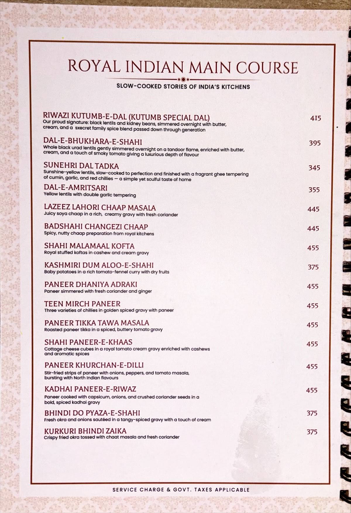 Kutumb Restaurant menu