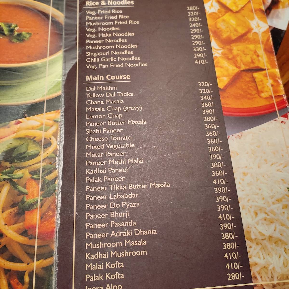 Kwality Cafe Panipat menu