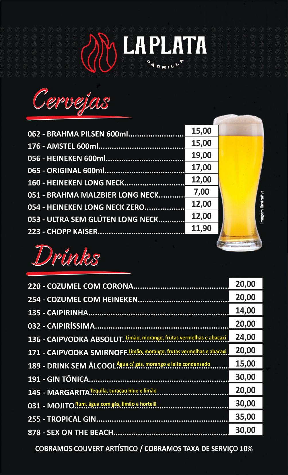 LA PLATA PARRILLA cardápio