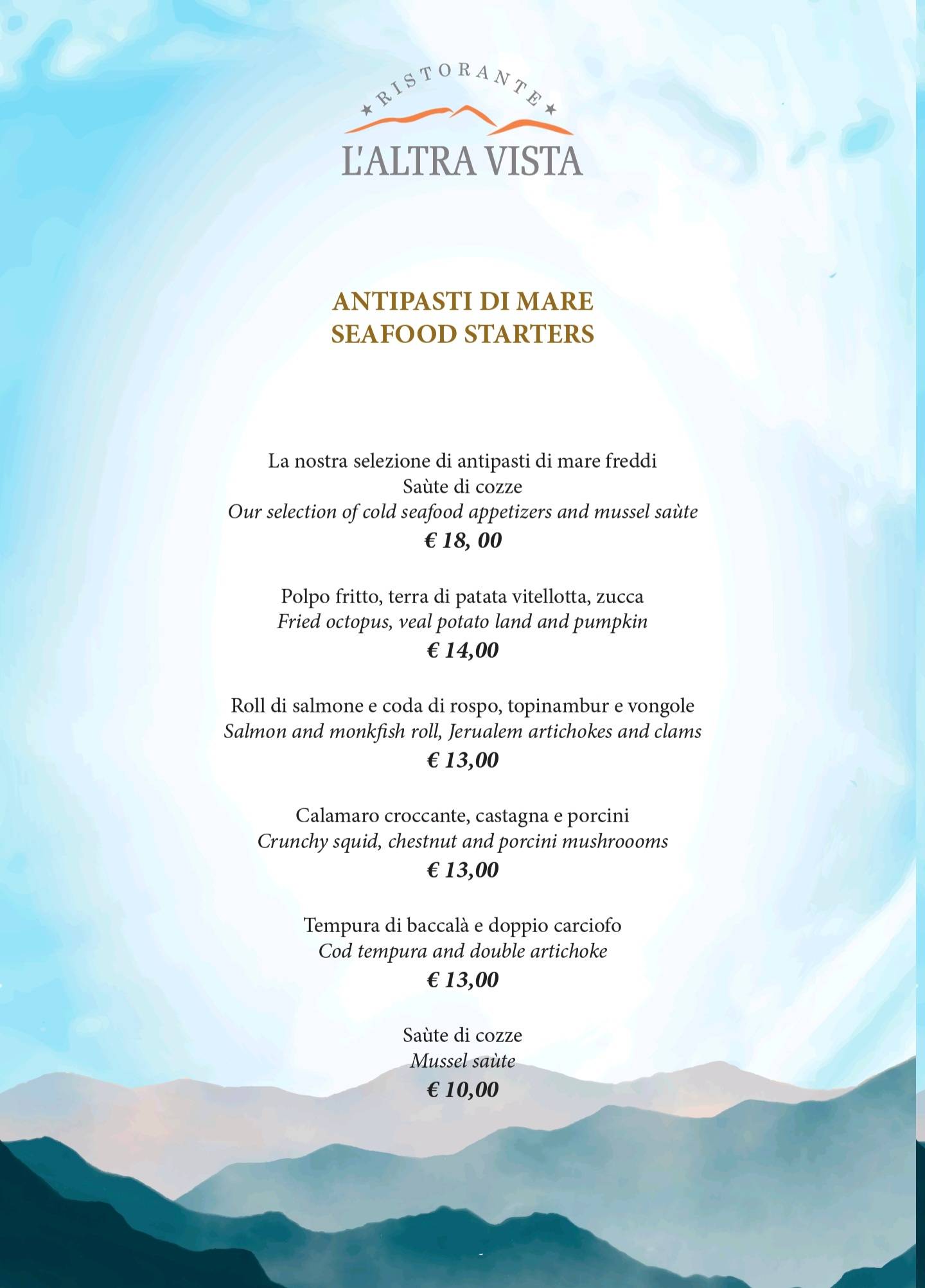 Menu di L'Altravista 