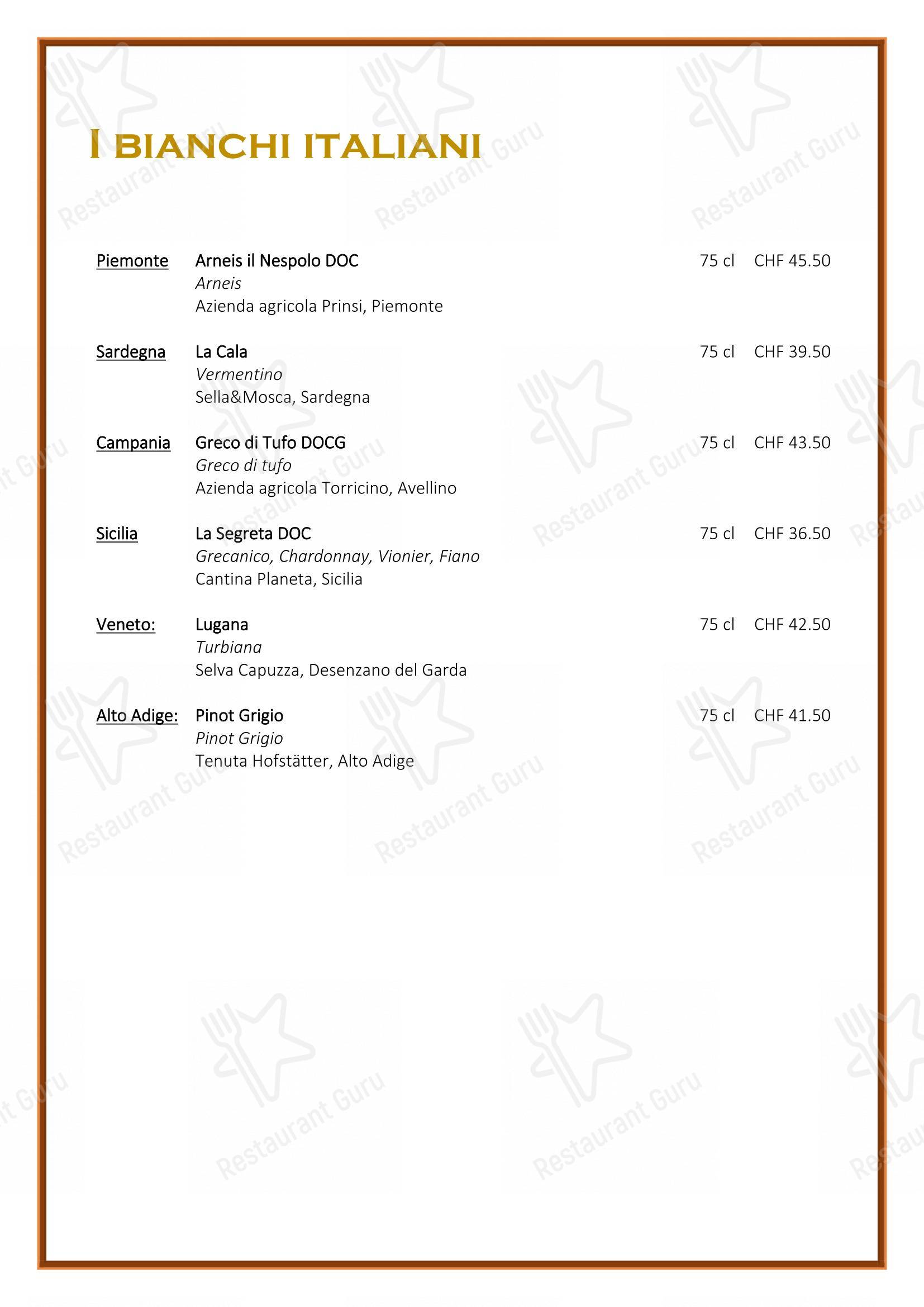 Menu bar per L'Approdo di Mappo ristorante