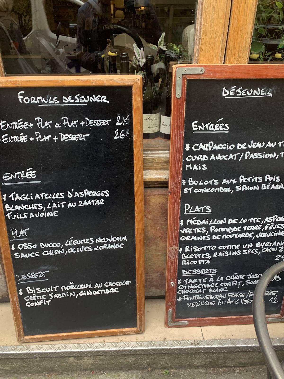 Menu de L'Esquisse
