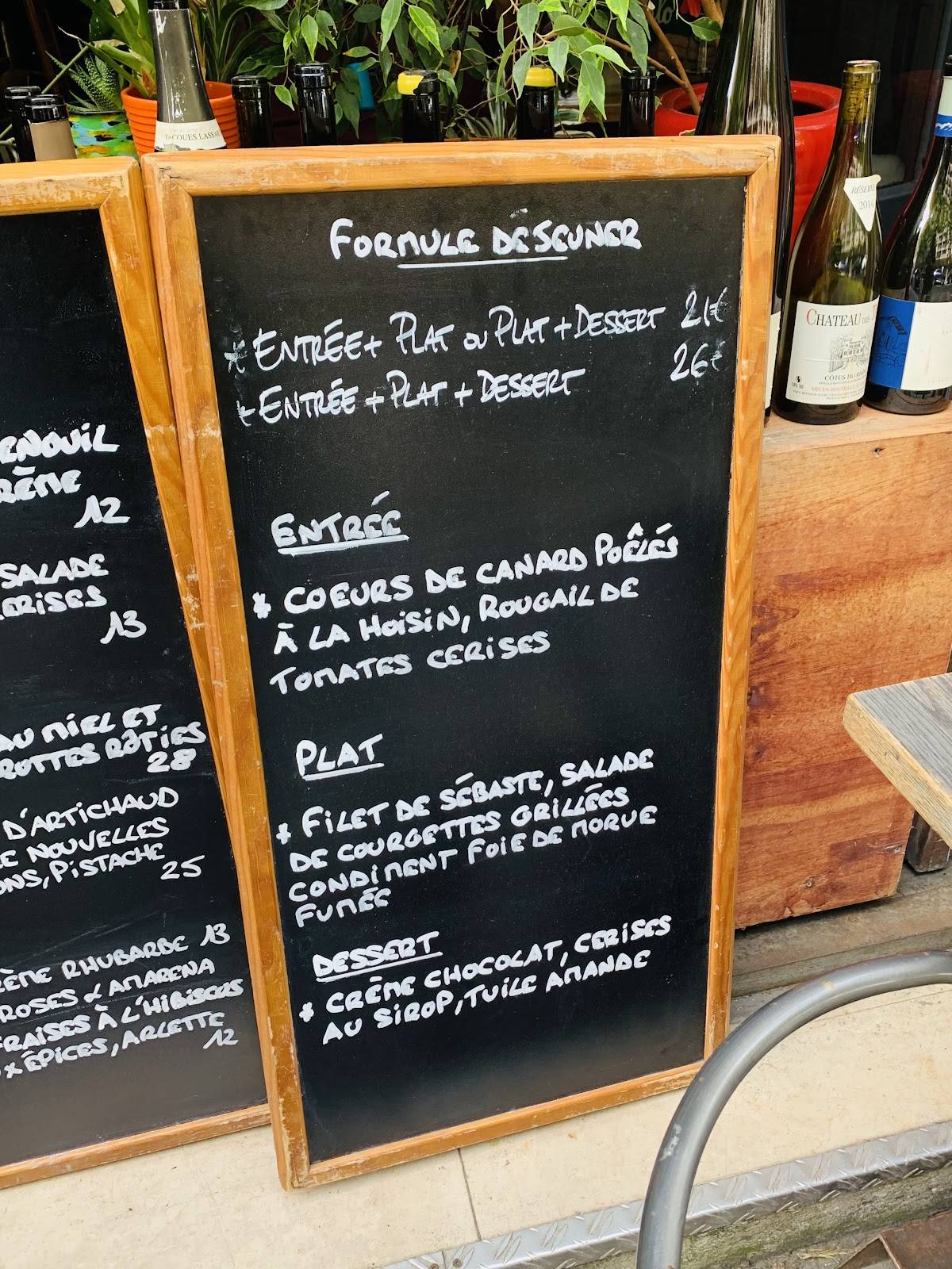 Menu de L'Esquisse