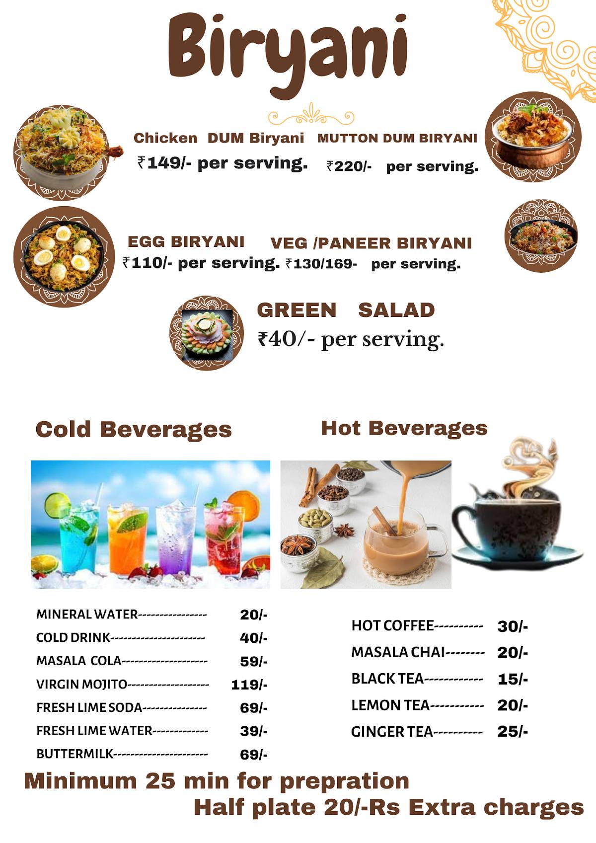 LMC RESTAURANT menu
