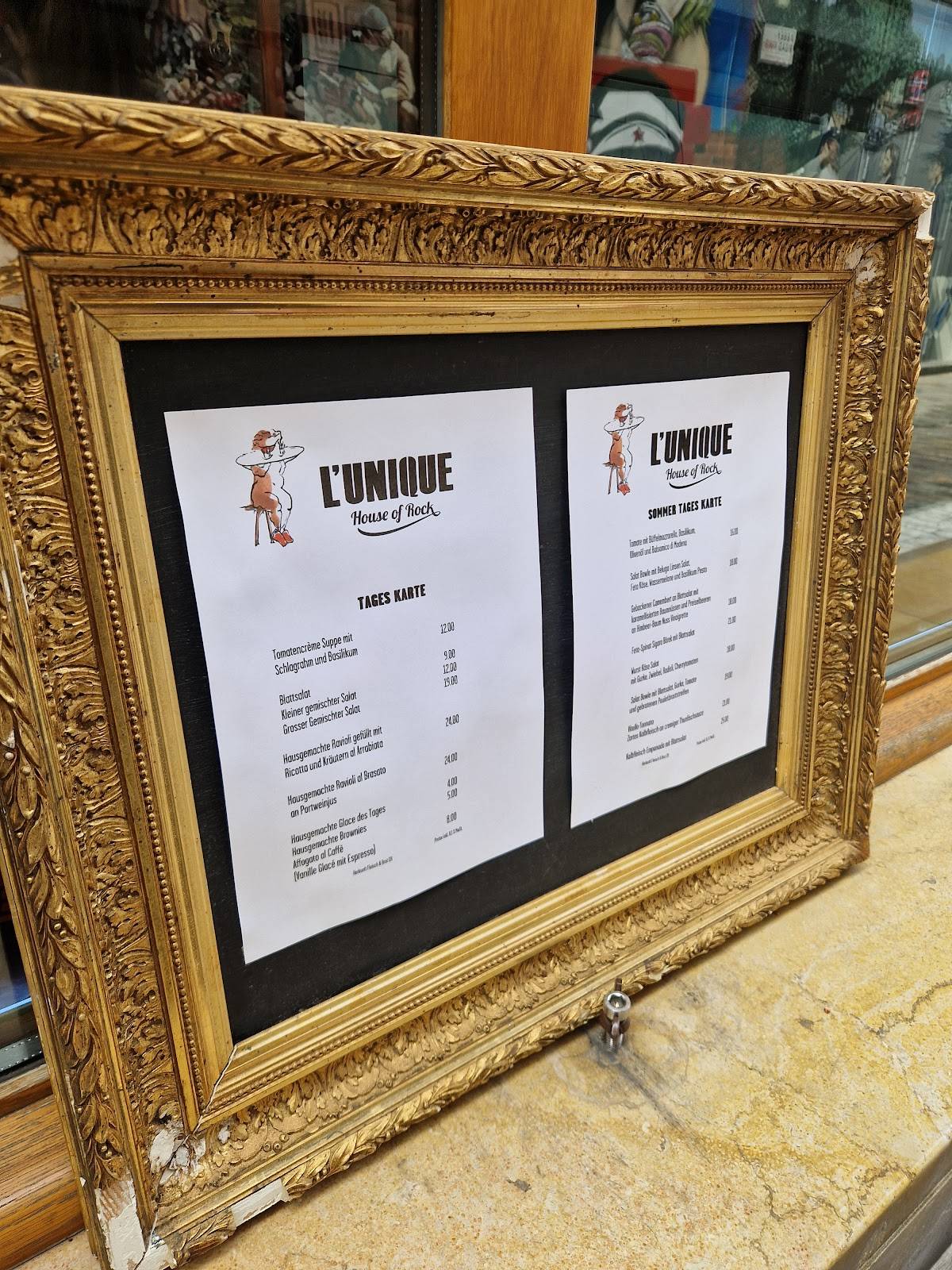 Menu di L'Unique House of Rock 