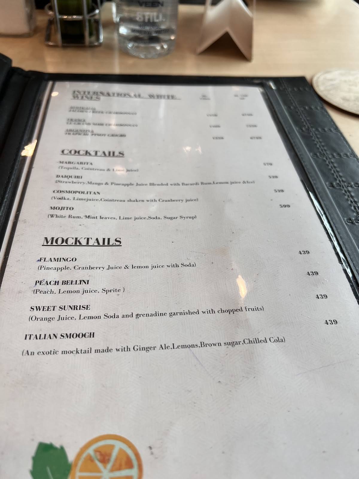 La Alta Vita menu