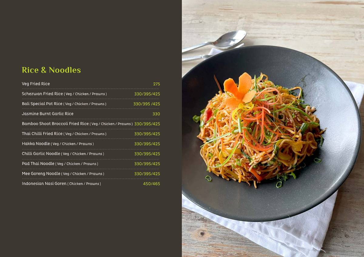 La Bali Bar & Kitchen menu