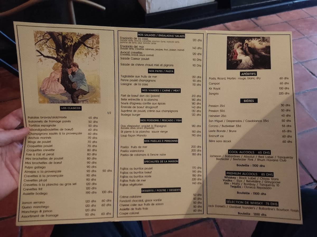 Menu de La Bodega Toro Loco