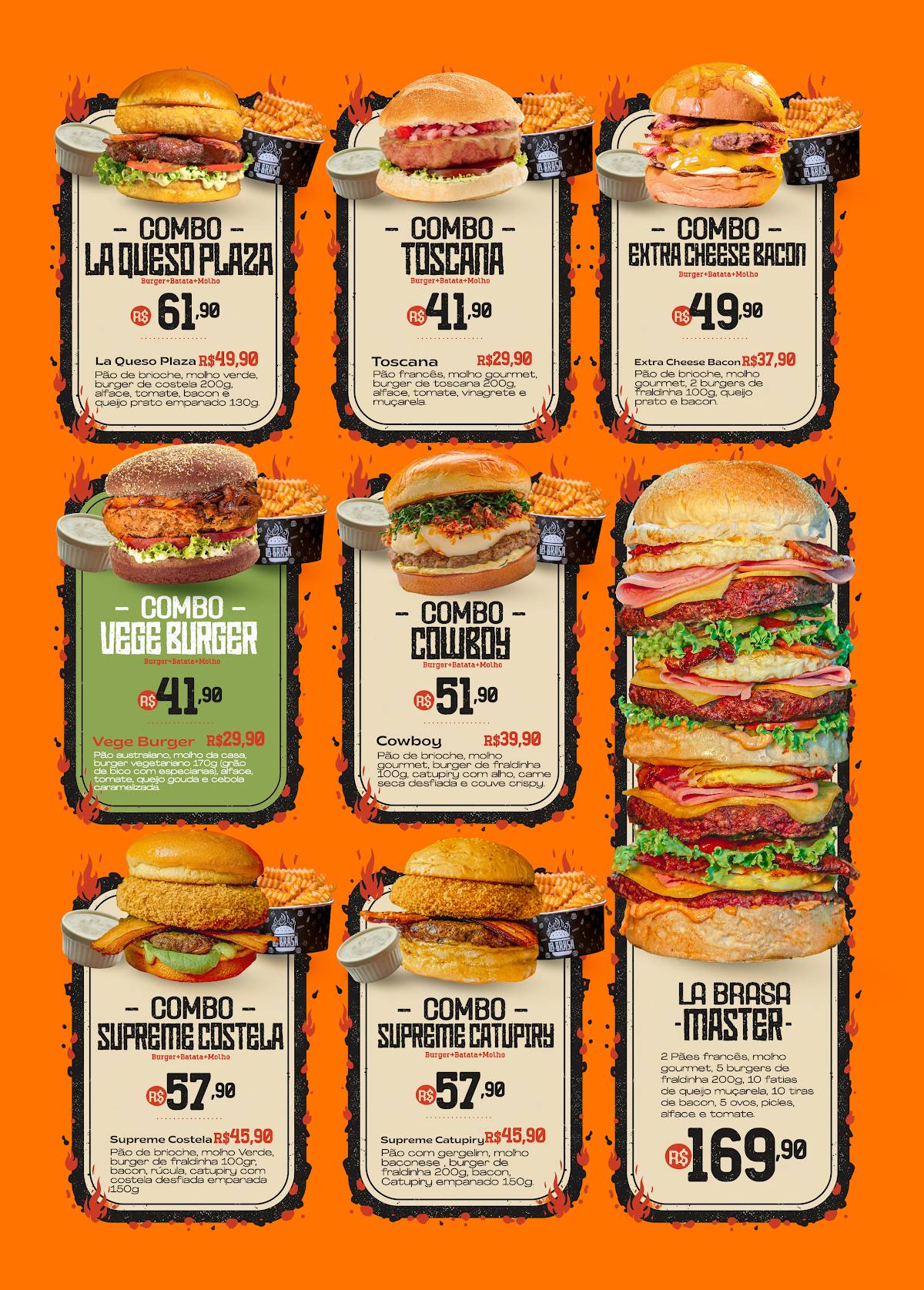 La Brasa Burger Cascavel cardápio