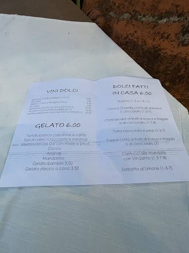 Menu di La Cantinetta Di Rignana 