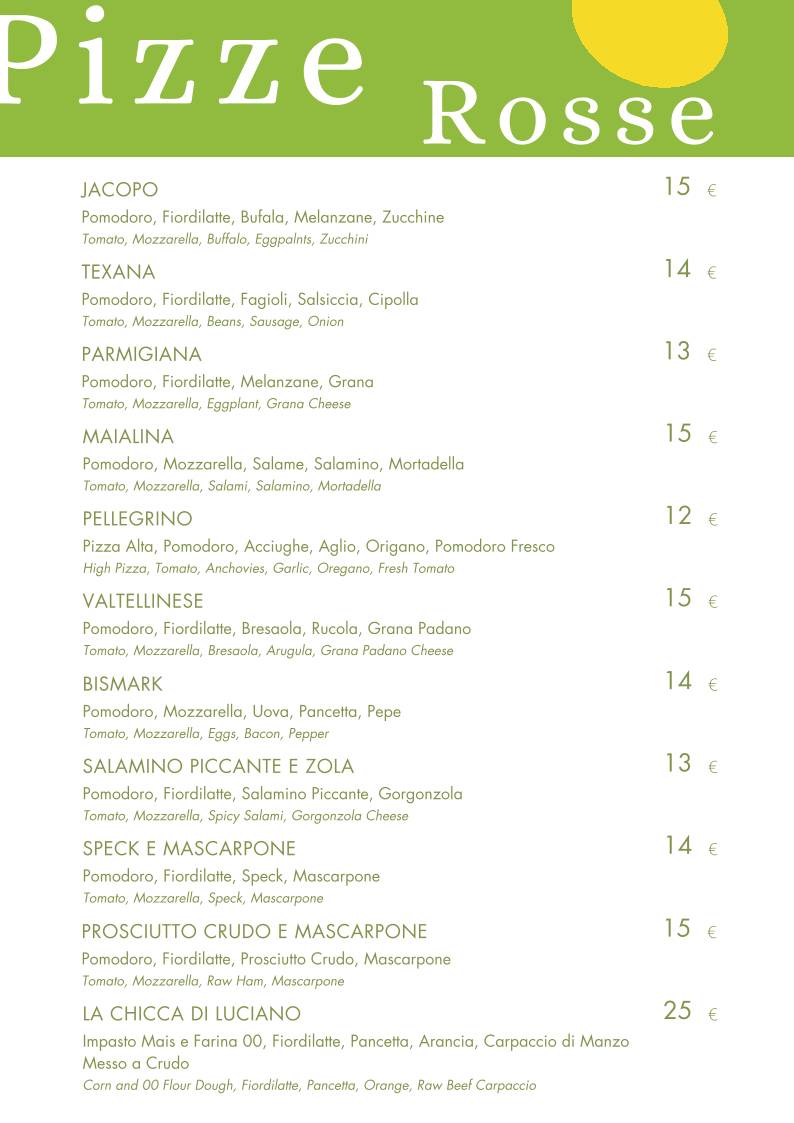 Menu di La Corte dei Limoni 