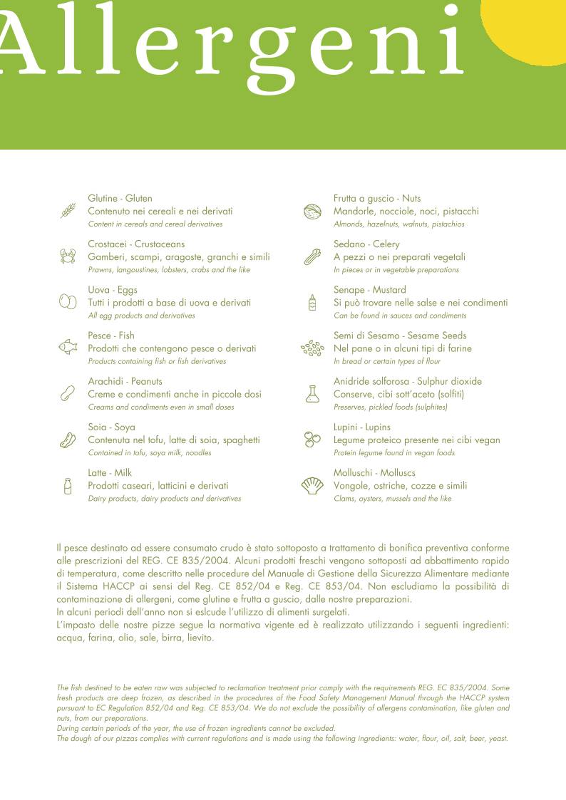 Menu di La Corte dei Limoni 