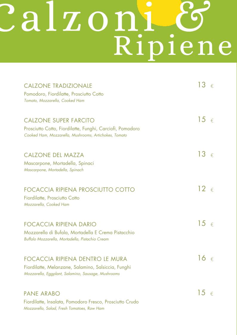 Menu di La Corte dei Limoni 