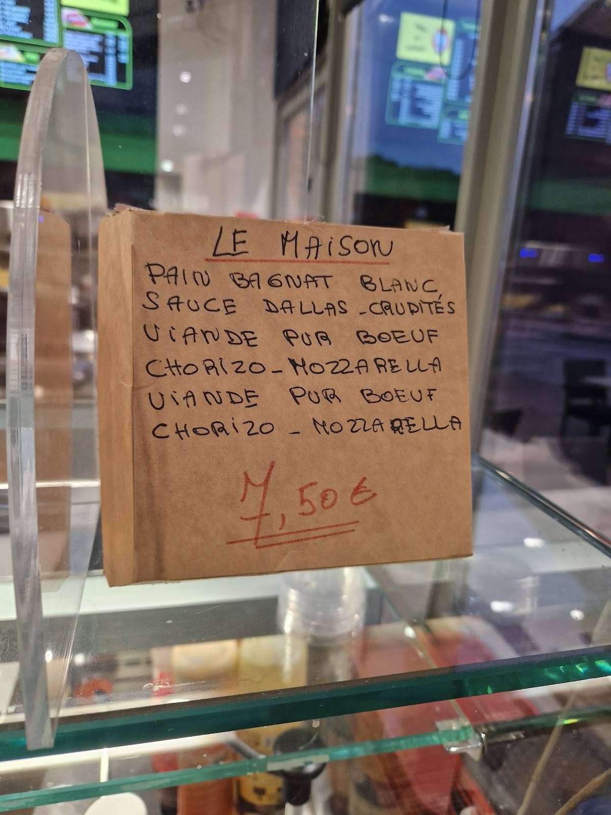 Menu de La Friterie du Rond-Point