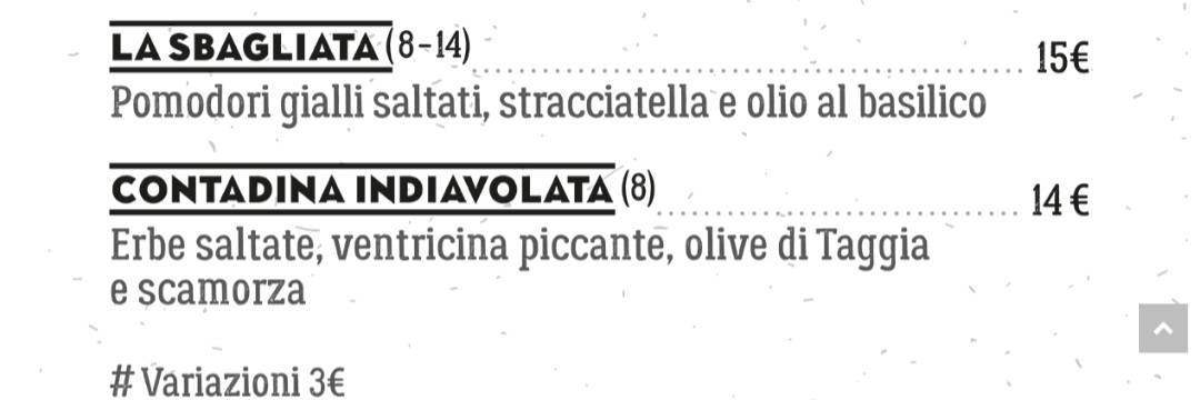 Menu di La Picca Jesi 