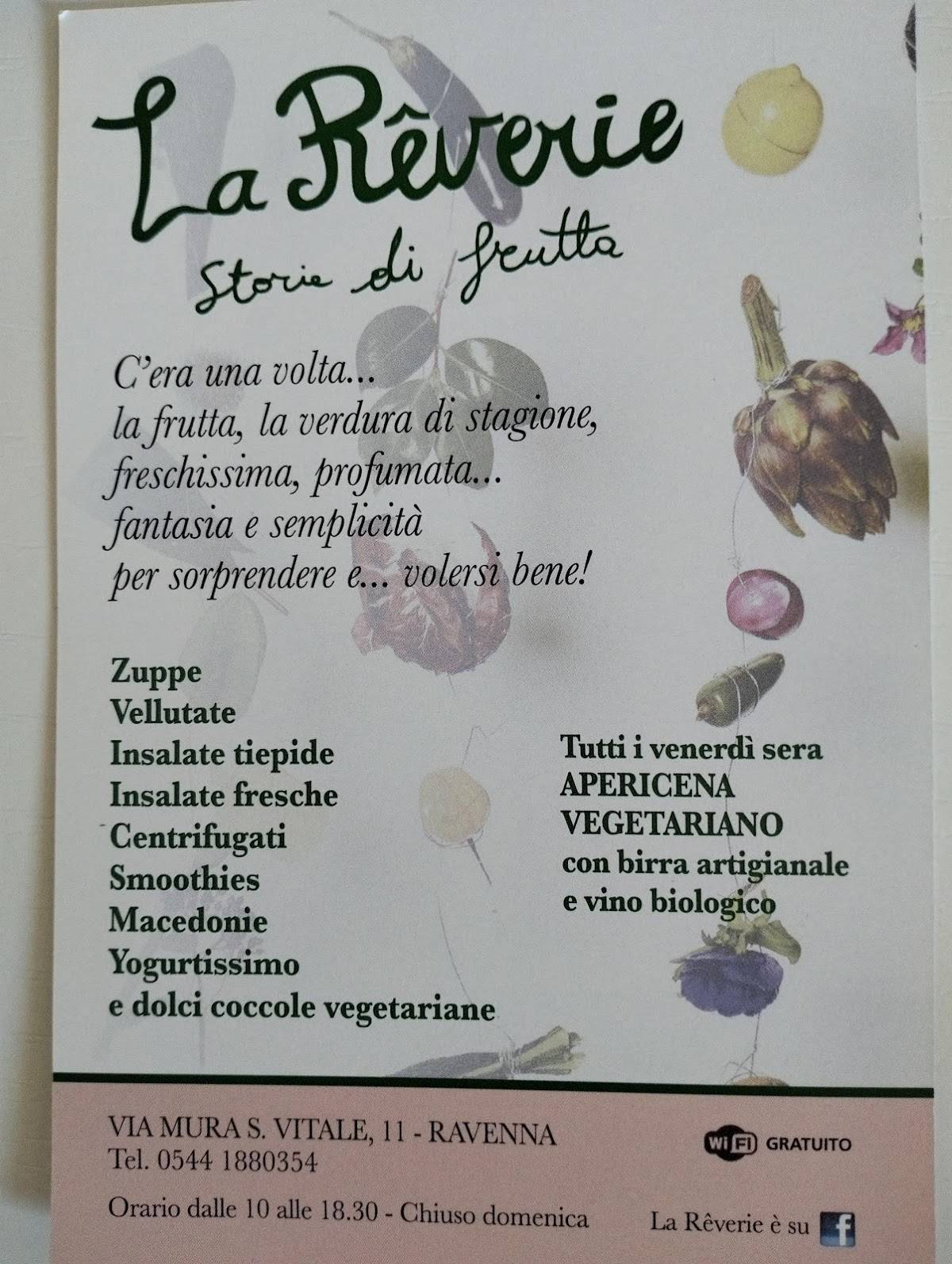 Menu di La Rêverie 