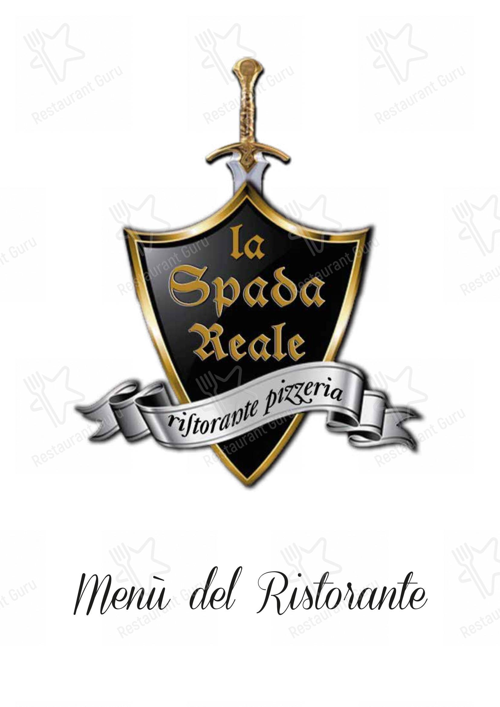 La Spada Reale in Torino - Menu