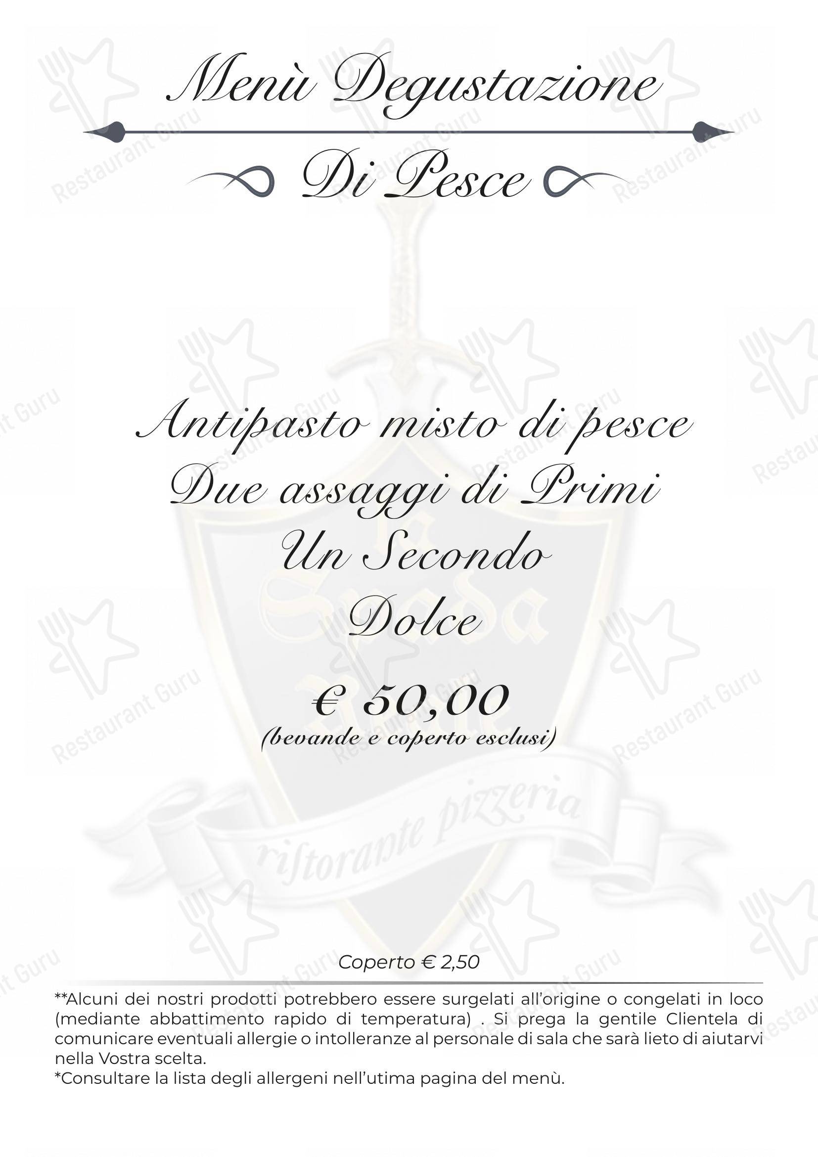 La Spada Reale in Torino - Menu