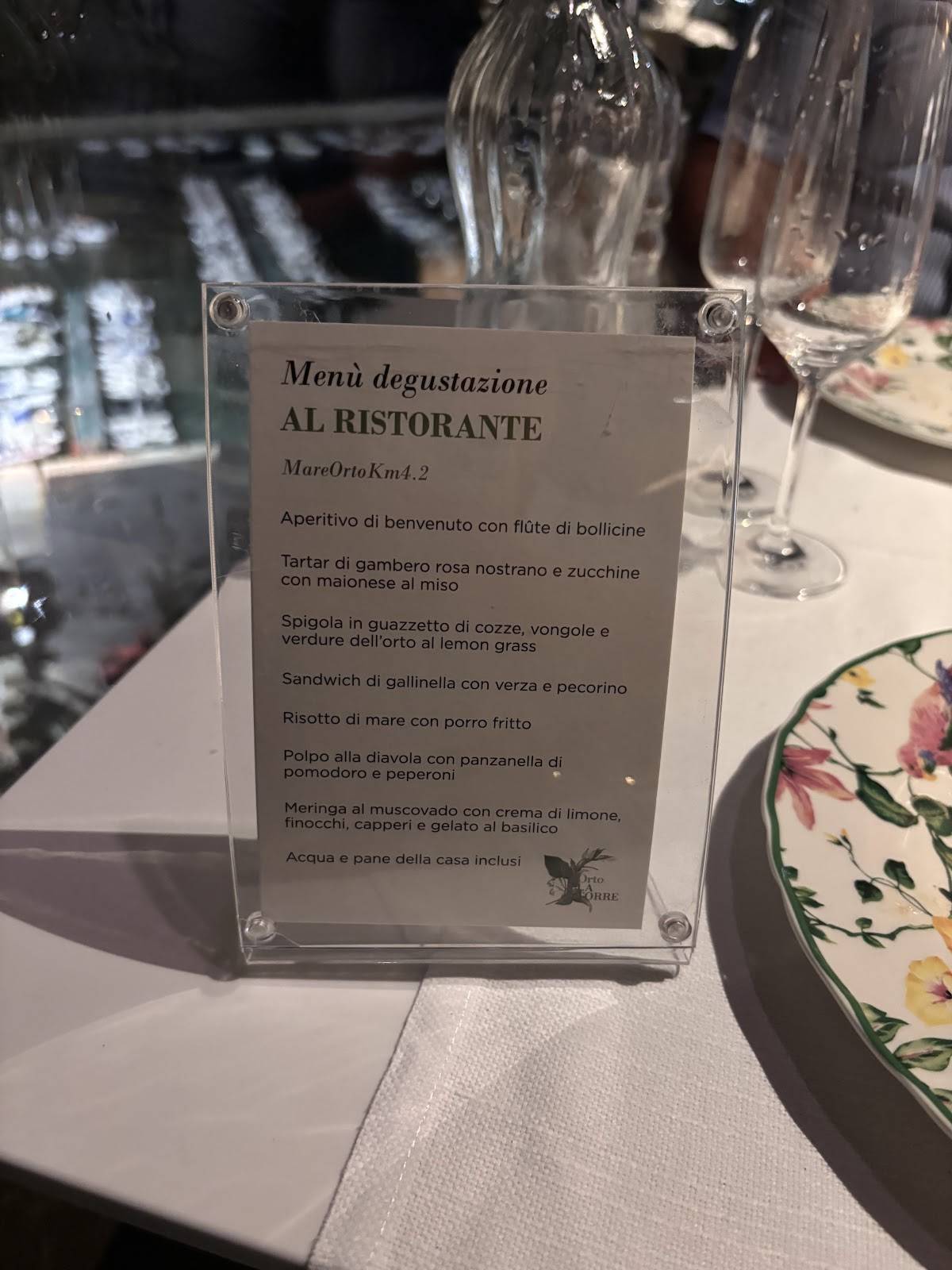Menu di Ristorante La Torre 