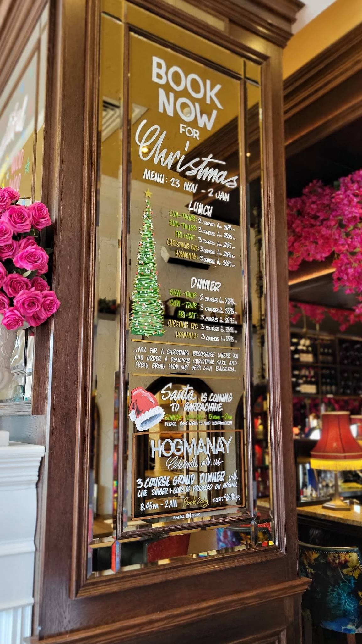 Menu at La Vita Barrachnie, Glasgow