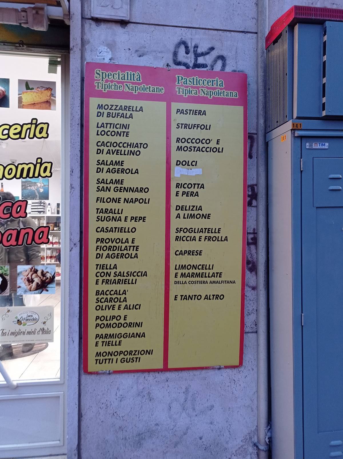 Menu di La spizzicheria campana Roma 