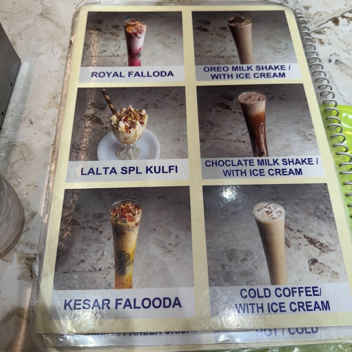 Lalta Pav Bhaji menu